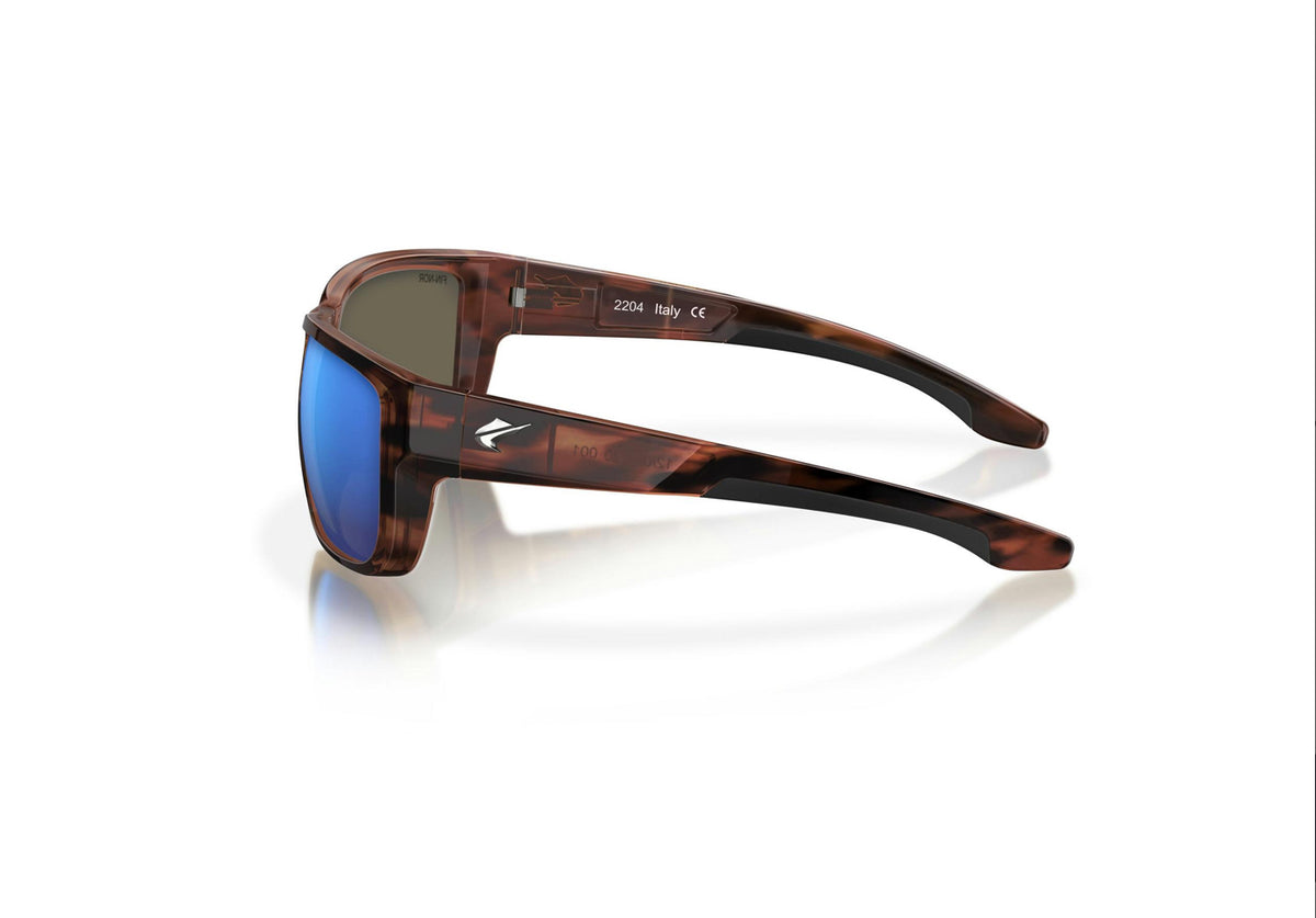 Fin-Nor 12/0 Matte Tea Tortoise Blue Mirror Glass Lens