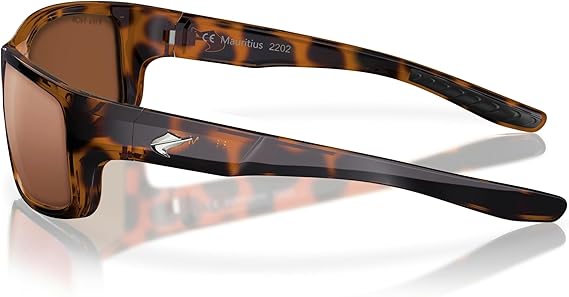 Fin-Nor Sunglasses RT Shiny Java Tort Copper Polarized Poly Lens