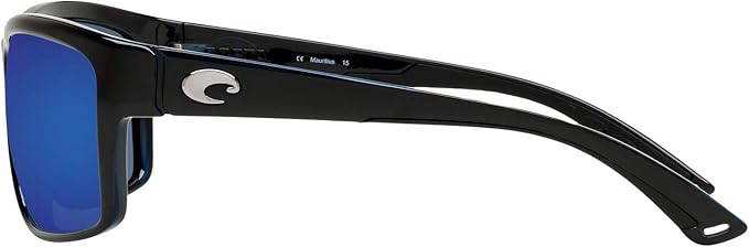 Costa Del Mar Mag Bay / Shiny Black / Blue Mirror Poly Lens