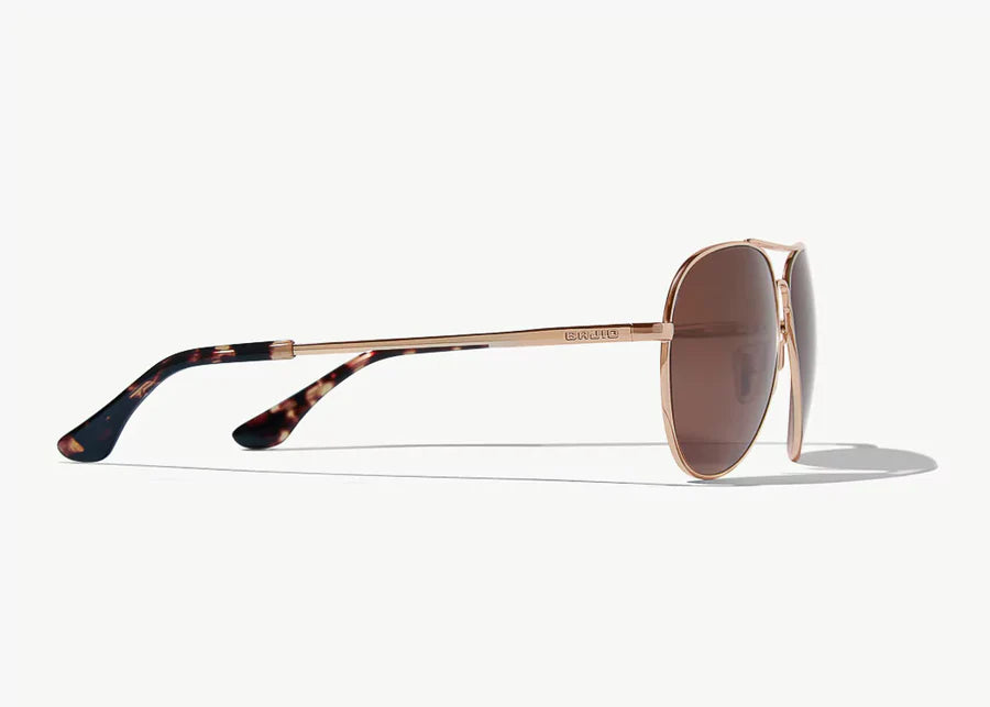 Bajio Sunglasses Soldado Rose Gold Copper Polarized Poly Lens