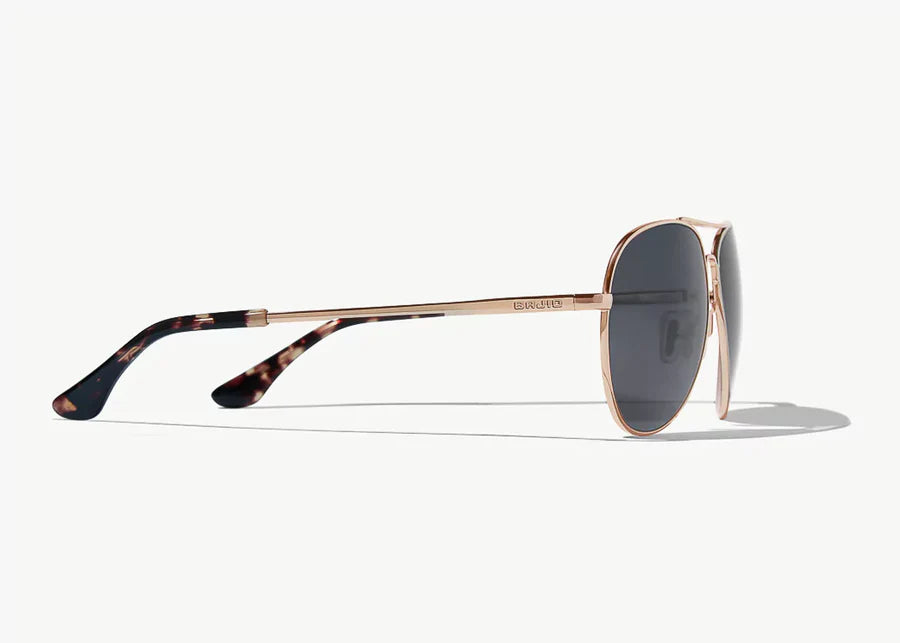 Bajio Sunglasses Soldado Rose Gold Grey Polarized Poly Lens