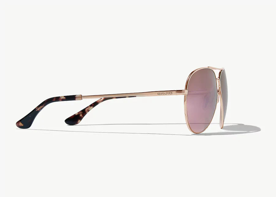 Bajio Sunglasses Soldado Rose Gold Rose Mirror Polarized Poly Lens