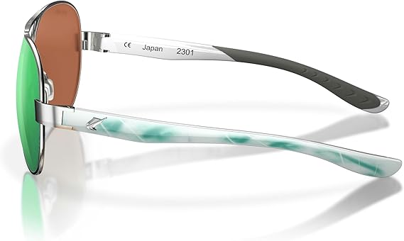 Fin-Nor Sunglasses Spring Tide Silver / Seafoam Green Mirror Polarized Poly Lens