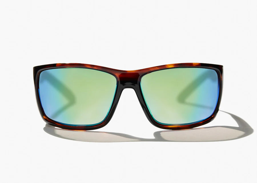 Bajio Sunglasses Bales Beach Brown Tortoise Gloss Green Mirror Polycarbonate Lens