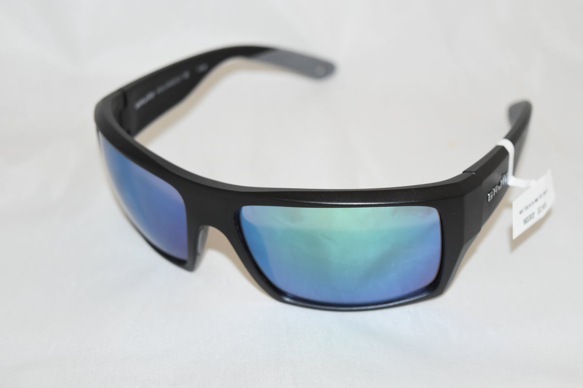 Bajio Sunglasses Nato Matte Black Blue Mirror Polarized Glass Lens