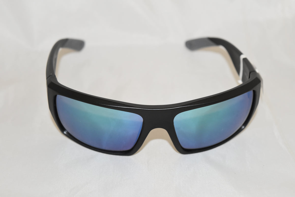 Bajio Sunglasses Nato Matte Black Blue Mirror Polarized Glass Lens