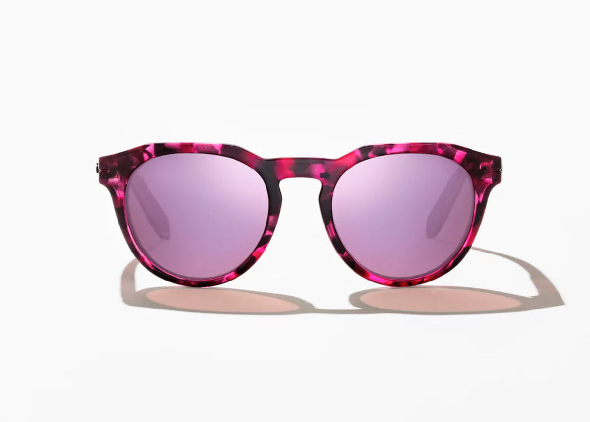 Bajio Sunglasses Paraiso Pink Tortoise Gloss Rose Mirror Polycarbonate Lens