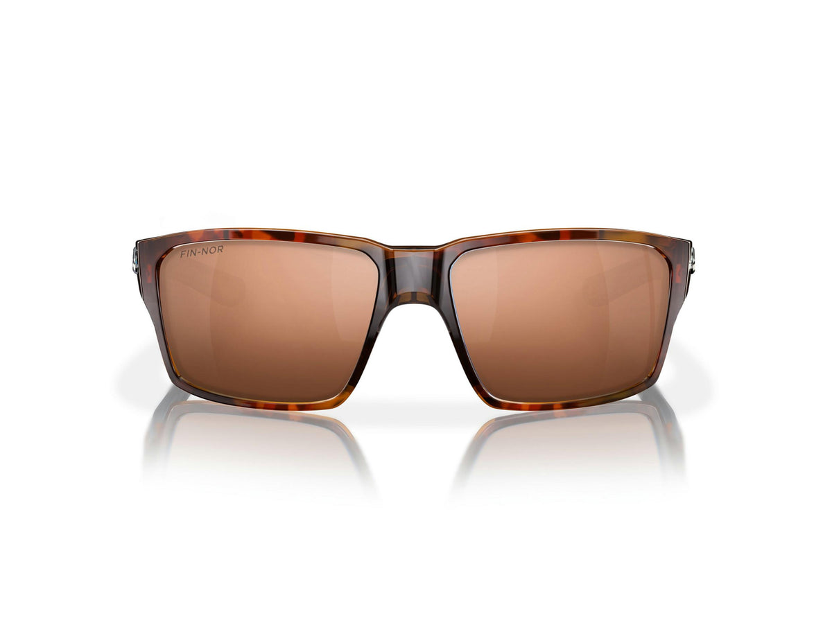 Fin-Nor Sunglasses Flybridge Matte Sienna Tortoise Copper Polycarbonate Lens