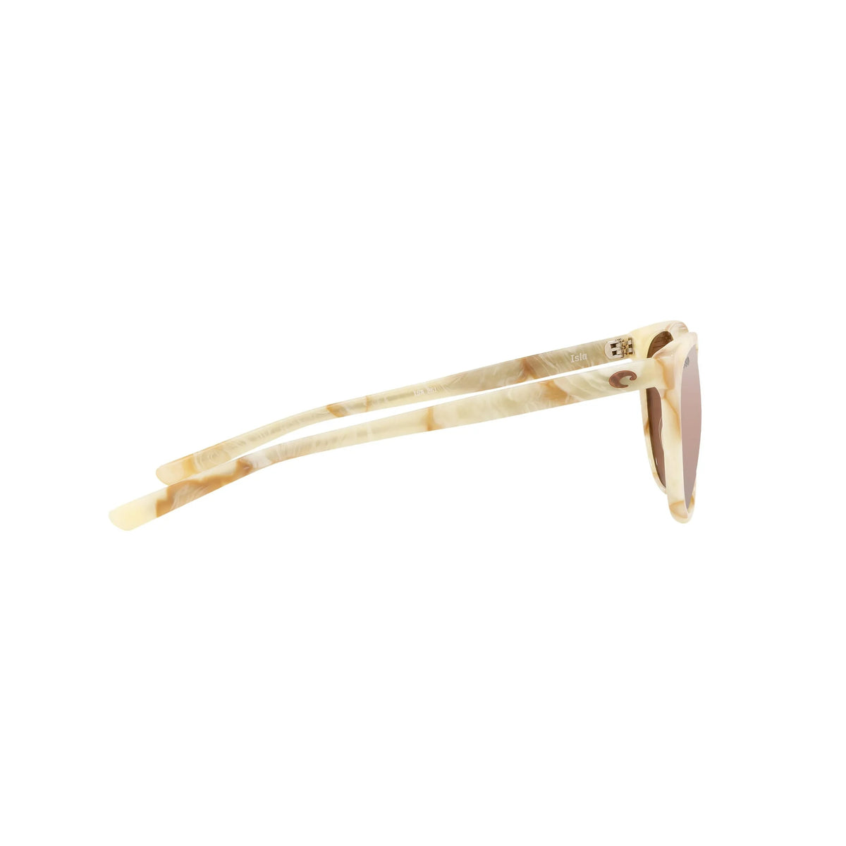 Costa Del Mar Isla Shiny Seashell / Copper Silver Mirror Polarized Glass Lens