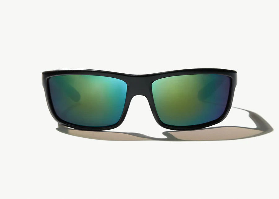 Bajio Sunglasses Nippers Matte Black Green Mirror Polycarbonate Lens