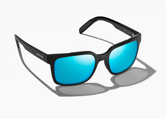 Bajio Sunglasses Paila Black Gloss Blue Mirror Polycarbonate Lens