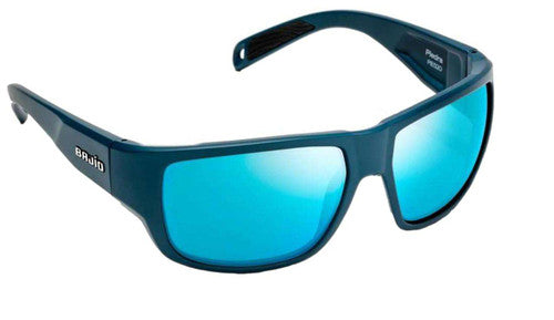 Bajio Sunglasses Piedra Matte Vin Blue Mirror Glass Lens