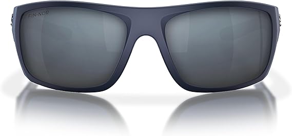 Fin-Nor Sunglasses Pinder Matte Dark Blue Grey Polarized Glass Lens