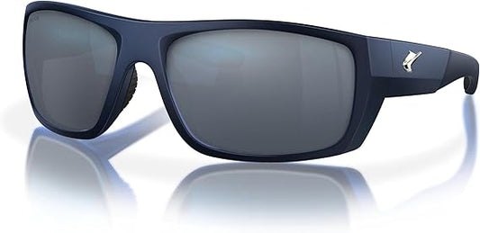 Fin-Nor Sunglasses Pinder Matte Dark Blue Grey Polarized Glass Lens