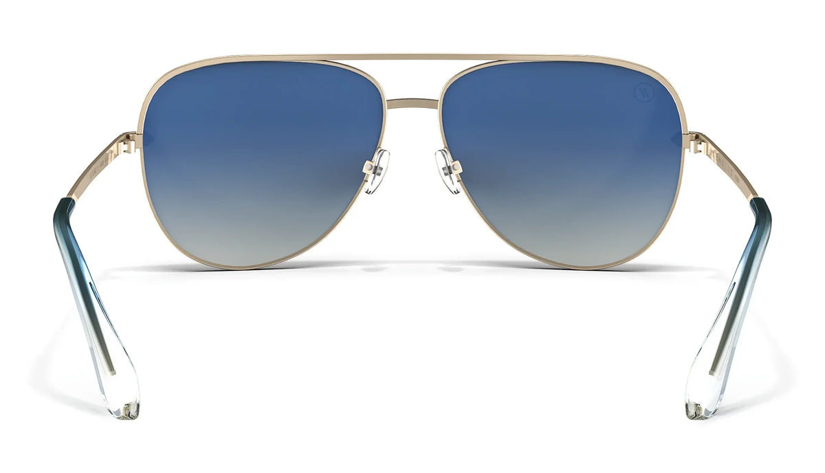 Blenders Eyewear Shadow Matte Gold / Blue Gradient Polarized Lens