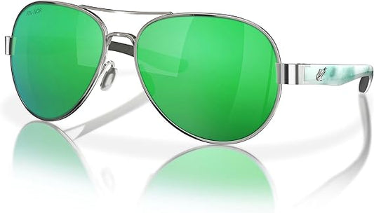 Fin-Nor Sunglasses Spring Tide Silver / Seafoam Green Mirror Polarized Poly Lens