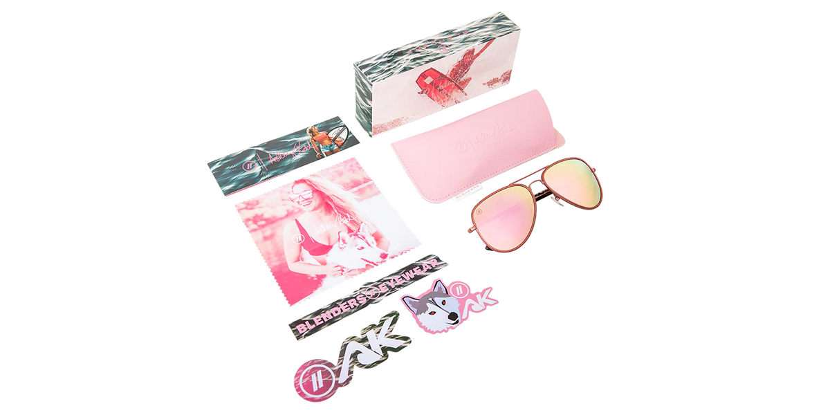 Blenders Eyewear A Series Ashley Kidd Rose Mirrored Polarized Lens