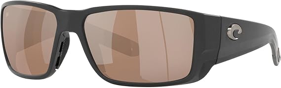 Costa Del Mar Blackfin Pro Matte Black / Silver Copper Mirror Polarized Glass Lens
