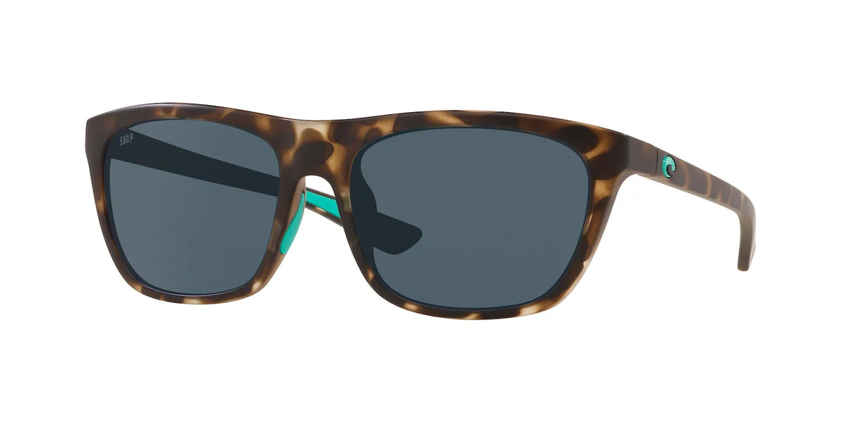 Costa Del Mar Cheeca Matte Shallow Tortoise / Grey Polarized Poly Lens
