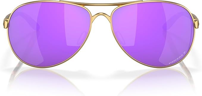 Oakley Sunglasses Feedback OO4079-3959 Satin Gold Prizm Violet Polarized Lens