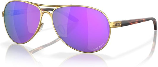 Oakley Sunglasses Feedback OO4079-3959 Satin Gold Prizm Violet Polarized Lens