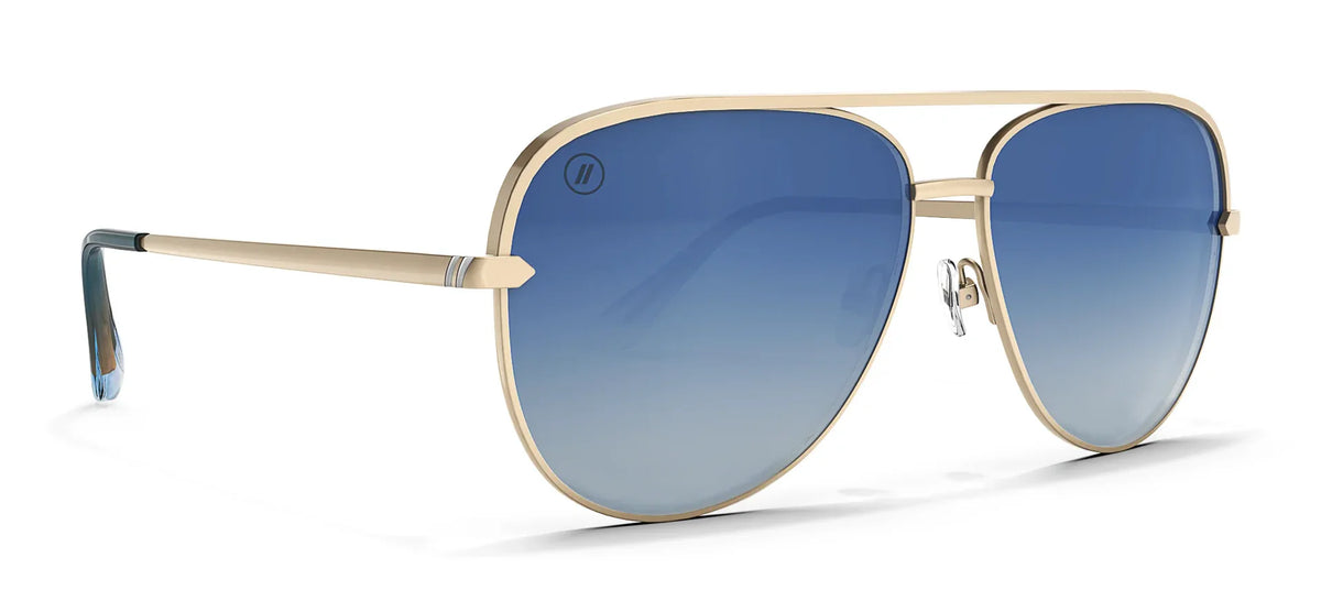 Blenders Eyewear Shadow Matte Gold / Blue Gradient Polarized Lens