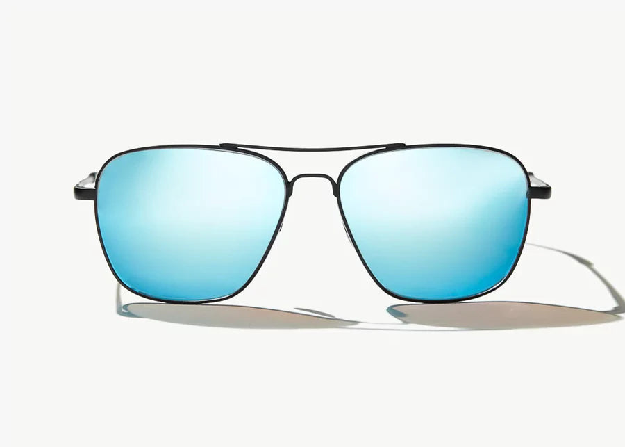 Bajip Sunglasses Snipes Black Blue Polarized Poly Lens