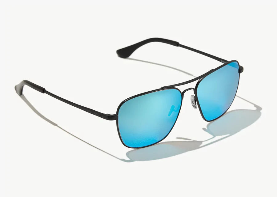 Bajip Sunglasses Snipes Black Blue Polarized Poly Lens