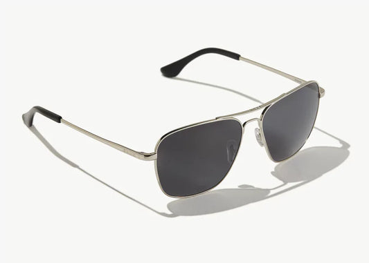 Bajio Sunglasses Snipes Silver Grey Polarized Poly Lens