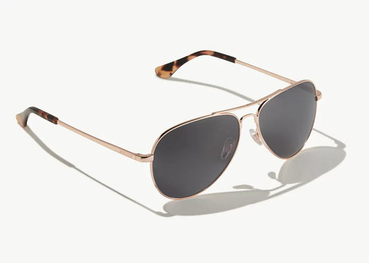 Bajio Sunglasses Soldado Rose Gold Grey Polarized Poly Lens