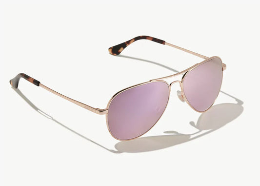 Bajio Sunglasses Soldado Rose Gold Rose Mirror Polarized Poly Lens