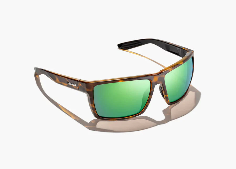 Bajio Sunglasses Stiltsville Tortoise Green Mirror Polarized Poly Lens