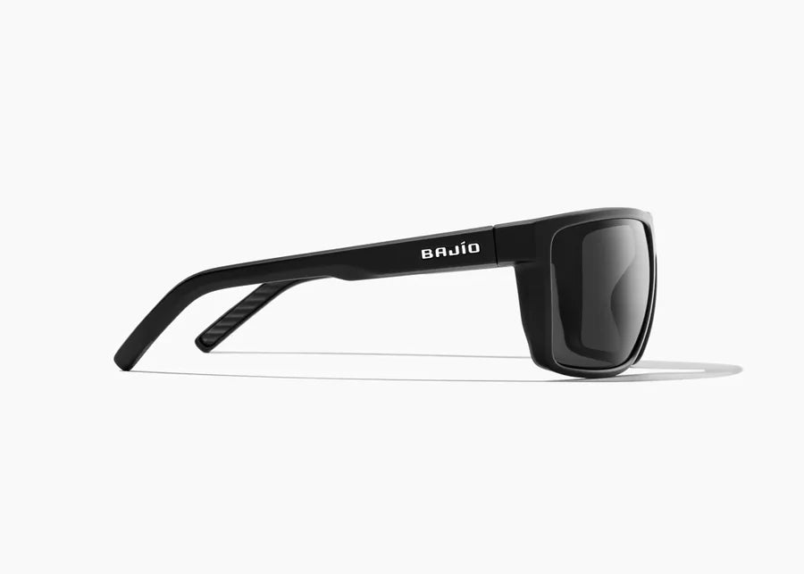 Bajio Sunglasses Toads Matte Black Grey Polarized Poly Lens