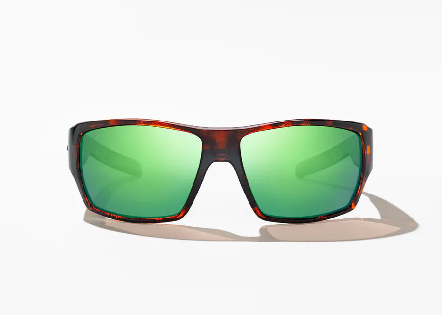 Bajio Sunglasses Vega Tortoise Green Mirror Polarized Poly Lens